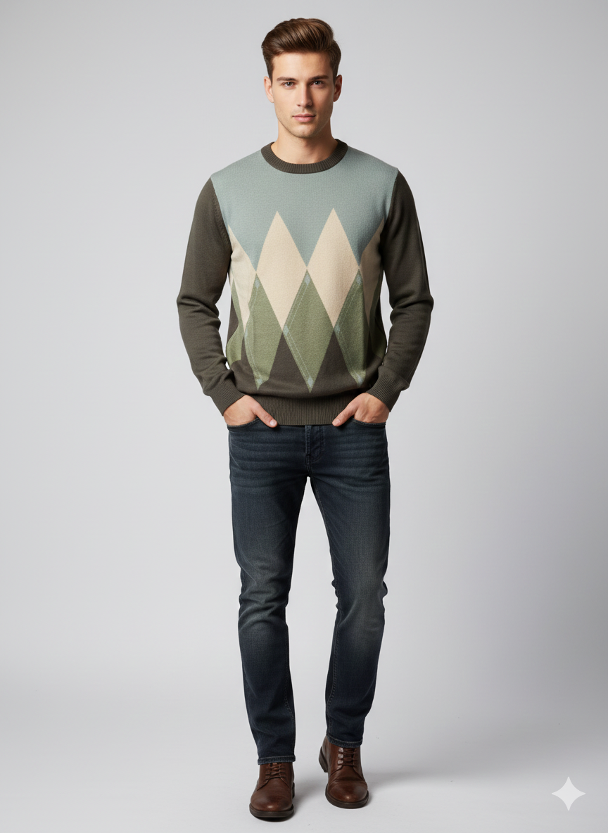 یقه گرد لوزی NCS